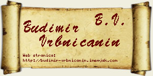 Budimir Vrbničanin vizit kartica